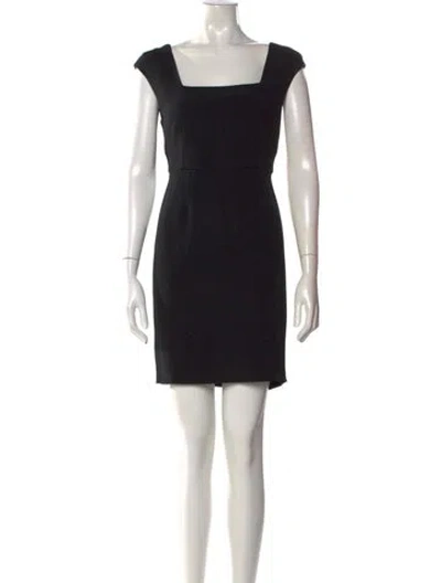 Pre-owned Dolce & Gabbana Square Neckline Mini Dress In Black