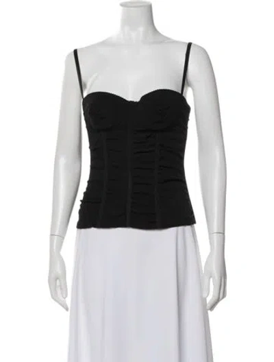 Pre-owned Dolce & Gabbana Square Neckline Sleeveless Bodysuit In Black
