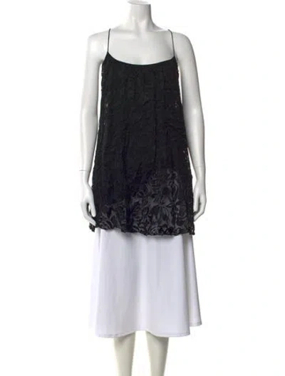 Pre-owned Dolce & Gabbana Square Neckline Sleeveless Tunic In Black