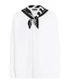 Dolce & Gabbana Shirt With Scarf Detail And Dropped Shoulders In White