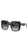 Dolce & Gabbana Logo Square Acetate Sunglasses In Black/gray Gradient