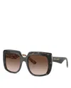 Dolce & Gabbana Capri Square-frame Sunglasses In Brown/brown Gradient