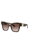 Dolce & Gabbana Square Sunglasses, 54mm In Havana/brown Gradient