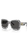 Dolce & Gabbana Square Sunglasses, 55mm In Black