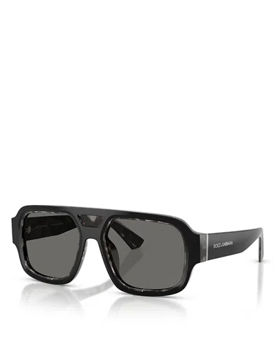 Dolce & Gabbana Square Sunglasses, 55mm In Gray