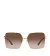 Dolce & Gabbana Square Sunglasses In Gold
