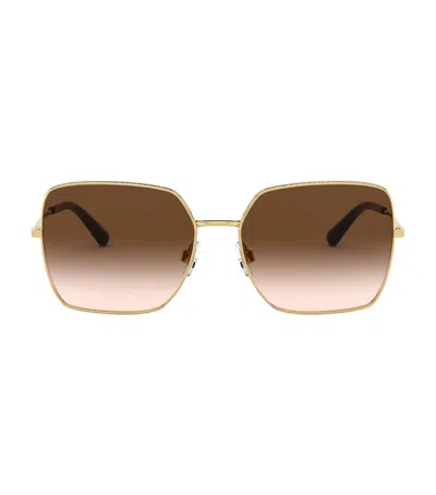 Dolce & Gabbana Square-frame Sunglasses In Gold