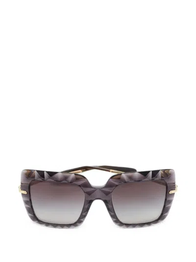 Pre-owned Dolce & Gabbana Square Sunglasses In Gray