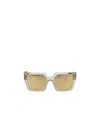 Dolce & Gabbana Square Sunglasses In Transparent Camel