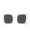 Dolce & Gabbana Square Sunglasses In White