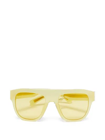 Pre-owned Dolce & Gabbana Square Sunglasses In Yellow