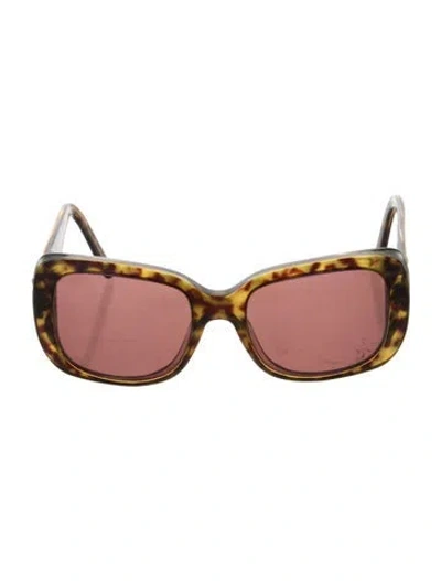 Pre-owned Dolce & Gabbana Square Tinted Sunglasses In Brown