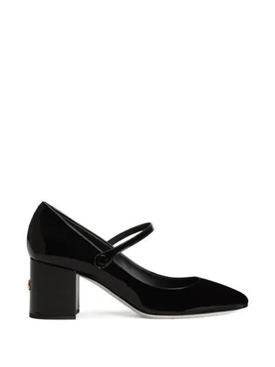 Dolce & Gabbana Square-toe Block-heel Pumps In Black