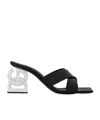 Dolce & Gabbana Square Toe High Heel Sandals In Black