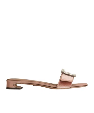 Dolce & Gabbana Square Toe Sandals In Powderpink