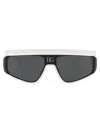 Dolce & Gabbana Dolce&gabbana 146mm Rectangular Sunglasses In Black
