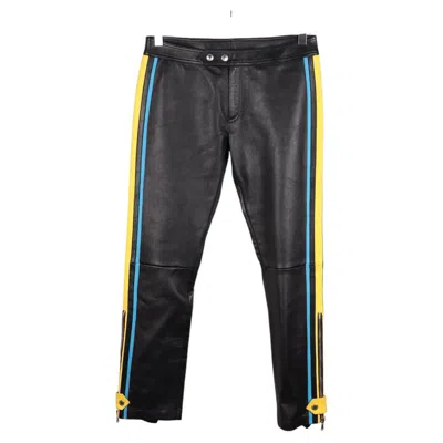 Pre-owned Dolce & Gabbana Ss 2001 Leather Pants (new With Tags) In Black