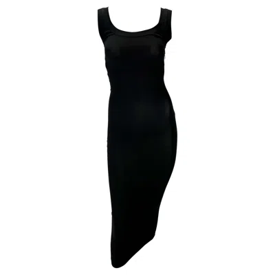 Pre-owned Dolce & Gabbana S/s 2003  'sex & Love' Stretch Black Tank Dress It38