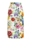 Dolce & Gabbana Floral-print Cotton Jacquard Calf-length Skirt