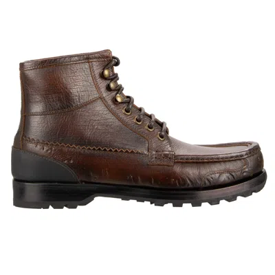 Pre-owned Dolce & Gabbana Stable Combat Leather Boots Shoes Siracusa Brown Black 03827