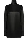 Dolce & Gabbana Turtleneck Long Sleeve Blouse In Black