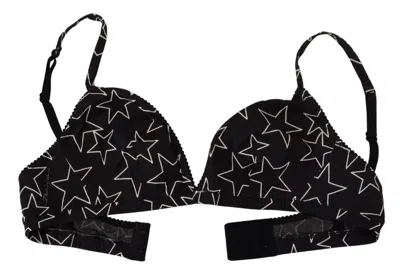 Dolce & Gabbana Star-print Cotton Bra In Green
