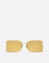 Dolce & Gabbana Womens Gold Dg2319 Irregular-frame Metal Sunglasses In Gold