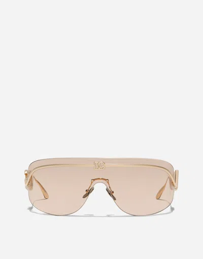 Dolce & Gabbana Statement Sunglasses In Gold