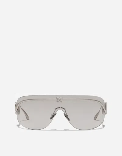 Dolce & Gabbana Statement Sunglasses In Silver