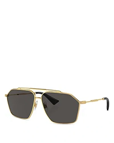 Dolce & Gabbana Stefano Story Aviator Sunglasses, 61mm In Gold
