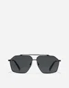 Dolce & Gabbana Stefano Pilot-frame Sunglasses In Black