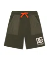 Dolce & Gabbana Stencil Logo Track Shorts In Green