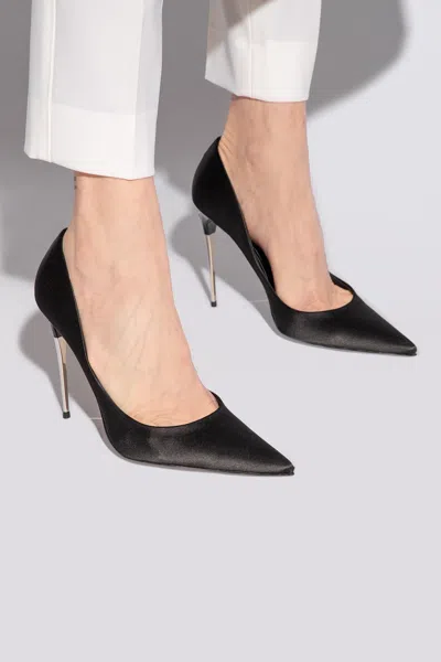 Dolce & Gabbana Stiletto Pumps On Decorative Heel In Black