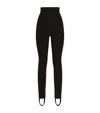 Dolce & Gabbana Jersey Milano Rib Leggings With Stirrups