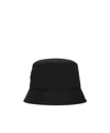 Dolce & Gabbana Nylon Bucket Hat With Branded Plate In Black
