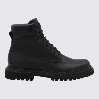 DOLCE & GABBANA DOLCE & GABBANA BLACK LEATHER BOOTS