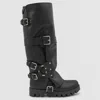 Dolce & Gabbana Black Ankle Boots With Adjustable Buckle Straps And Logo Plaque On The Back In Leather Woman In Black