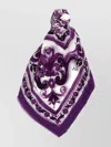 Dolce & Gabbana Stole With 'maiolica' Print And Fringed Edges In Purple