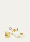 Dolce & Gabbana Stone Embellished Leather Block-heel Sandals In White Multicolor