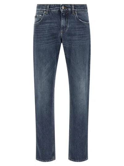 Dolce & Gabbana Stone-washed Denim Jeans In Blue