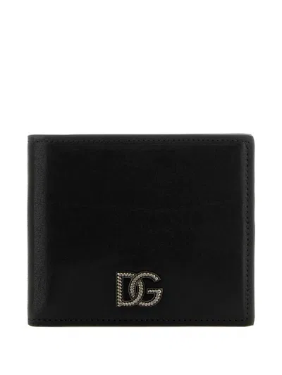 Dolce & Gabbana Tempesta Calfskin Wallet In Blue