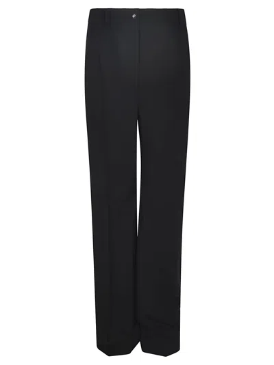 Dolce & Gabbana Straight Buttoned Trousers In Black