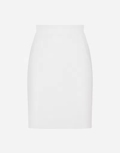 DOLCE & GABBANA STRAIGHT-CUT WOOL MIDI SKIRT