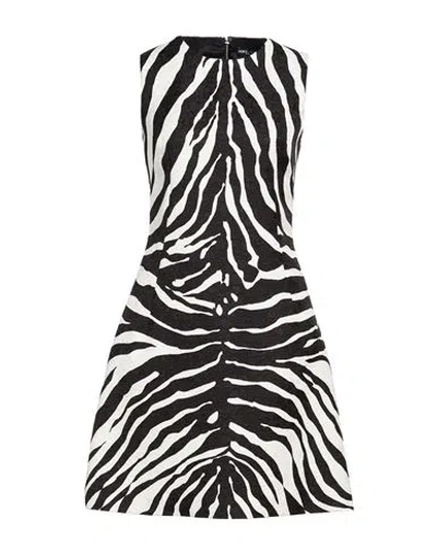 Dolce & Gabbana Straight Fit Stretch Corduroy Pant Woman Mini Dress White Size 2 Viscose, Cotton