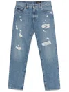 Dolce & Gabbana Classic Five-pocket Cotton Jeans With Abrasions
