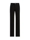 Dolce & Gabbana Five-pocket Flared Straight Jeans In Black