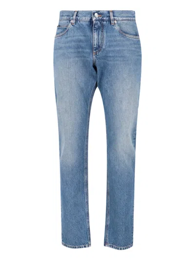 Dolce & Gabbana Straight Jeans In Blue