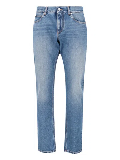 Dolce & Gabbana Slim-fit Straight-leg Jeans In Blue