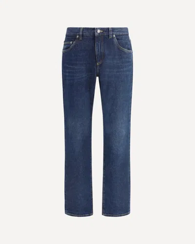 Dolce & Gabbana Men Straight Jeans In Blue
