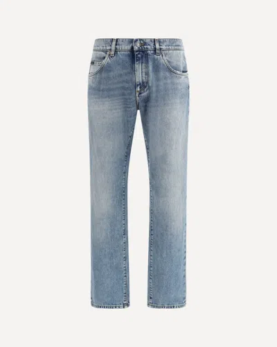 Dolce & Gabbana Straight Jeans In Blue